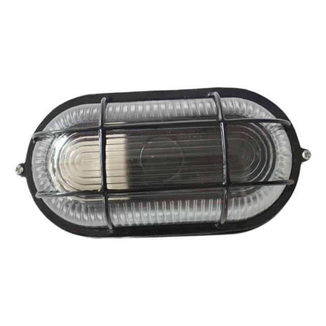 Moisture-proof Lamp All-Aluminum Black Oval