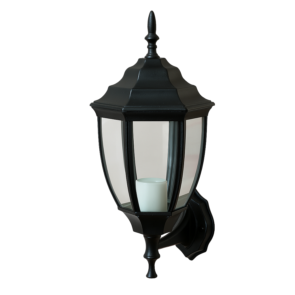 Curved hexagonal wall lamp(black)
