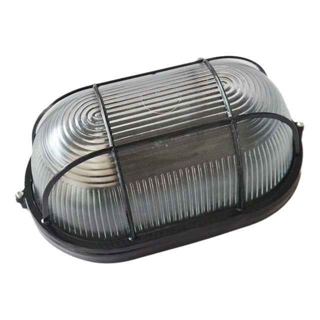 Moisture-proof Lamp All-Aluminum Black Oval