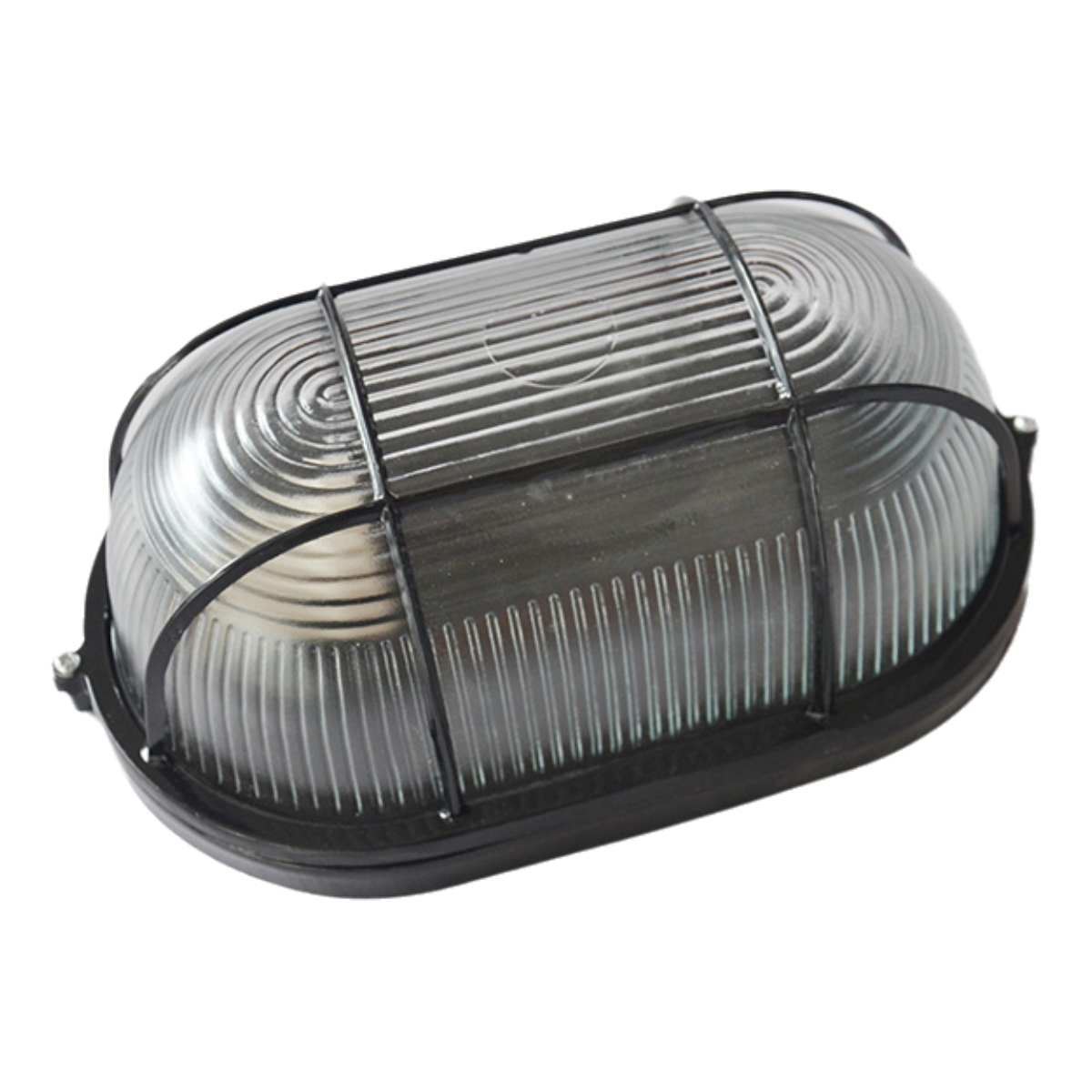 Oval (Black) Moisture-proof Lamp All-Aluminum